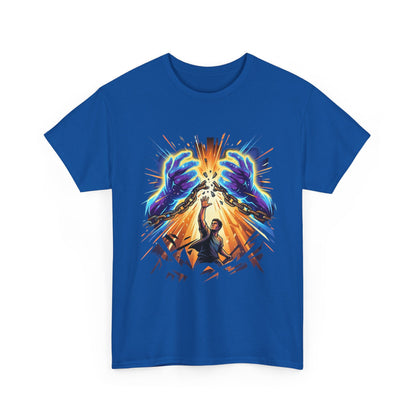 Graphic Tee — Cosmic Guardian Breaking Chains