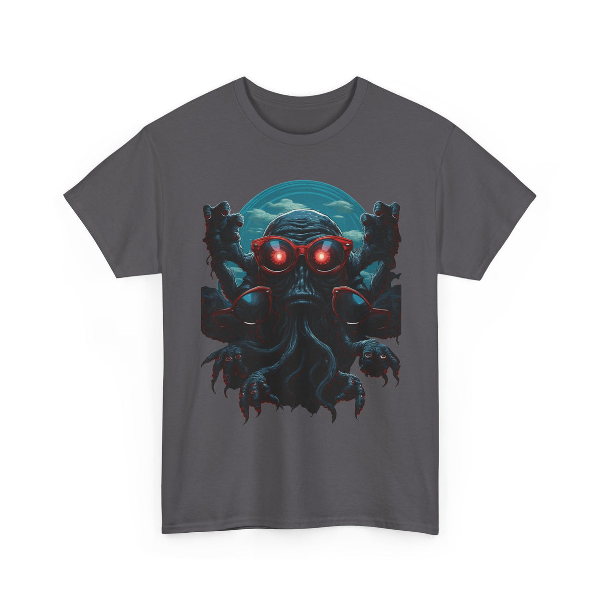 Cosmic Horror Creature T-Shirt | Retro Alien Graphic - product view