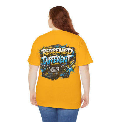 Redeemed Different Christian Graphic T-Shirt | Faith Streetwear Graffiti Tee
