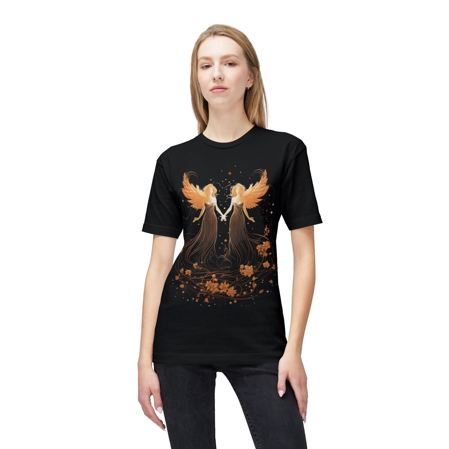 Angel Wings T‑Shirt — Ethereal Twin Angels Design
