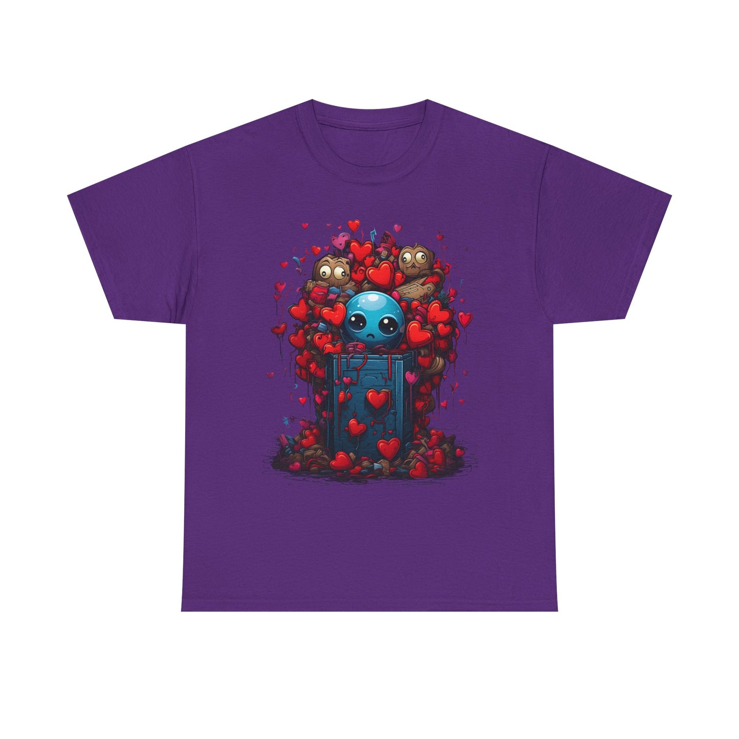 Cute Alien in Heart Garden T-Shirt — Valentine’s Day Cute Sci‑Fi Tee