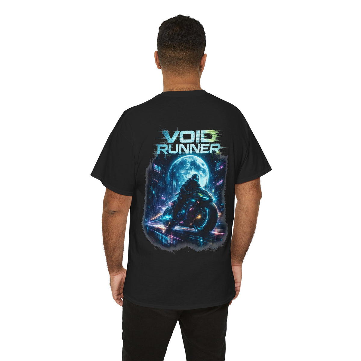 Void Runner Sci-Fi Motorcycle T-Shirt - product view