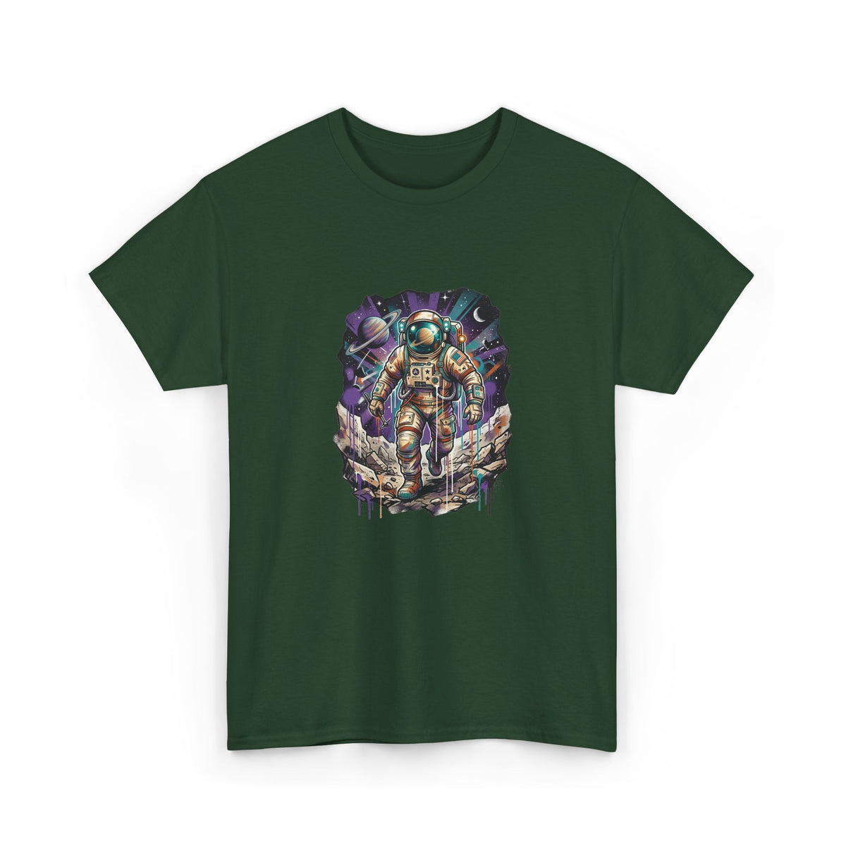 Cosmic Drifter Graffiti Astronaut T-Shirt