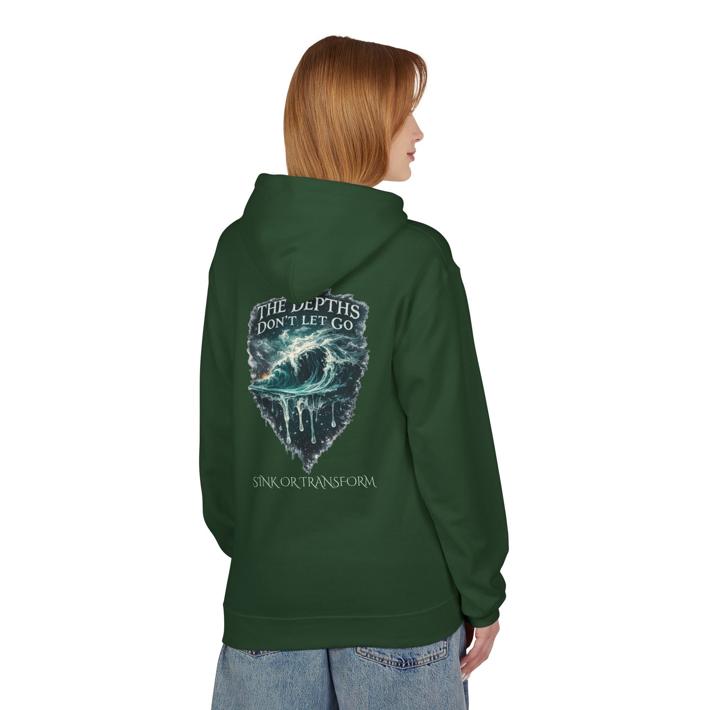 “The Depths Don’t Let Go” Ocean Wave Hoodie