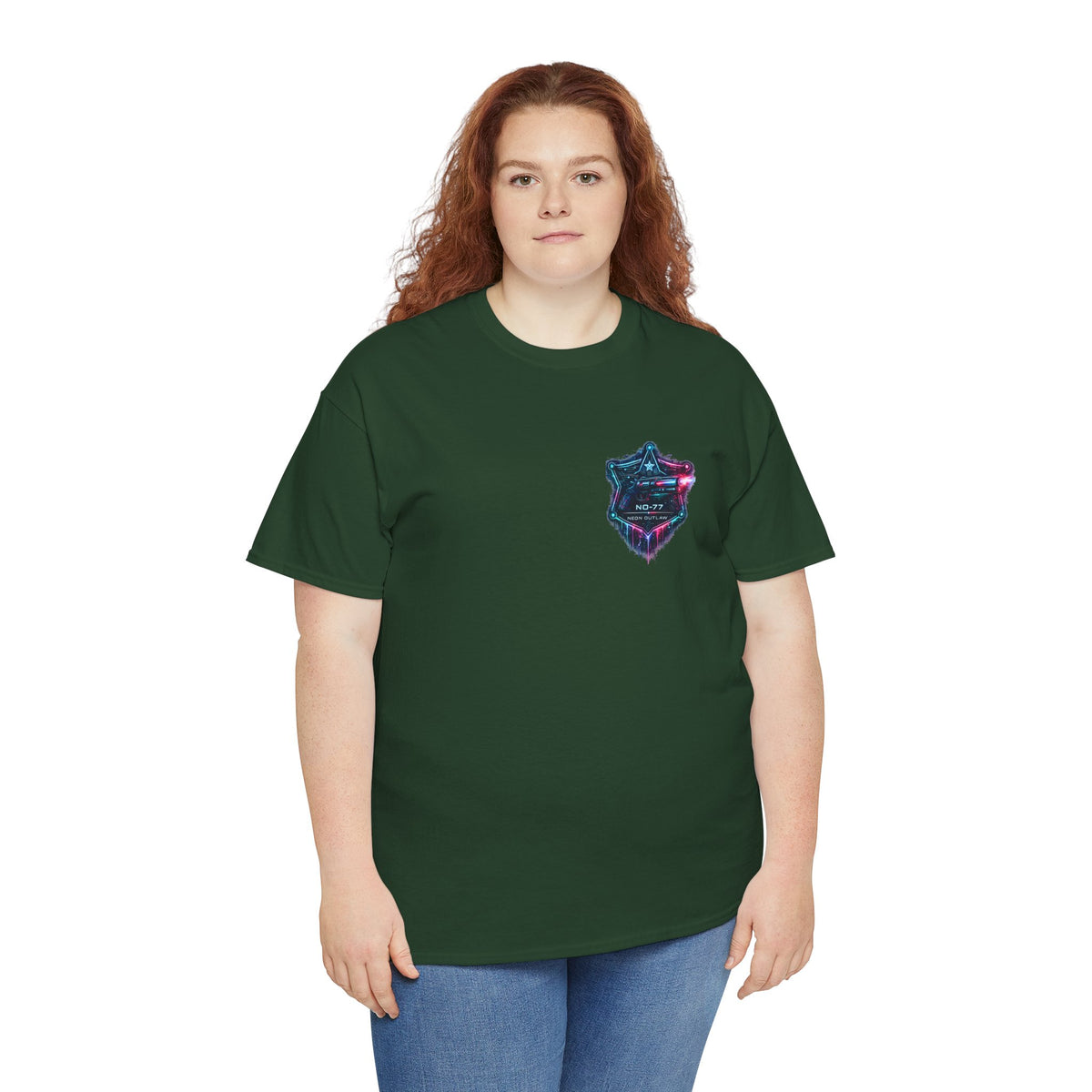 Neon Outlaw Cyberpunk Graphic T-Shirt - product view