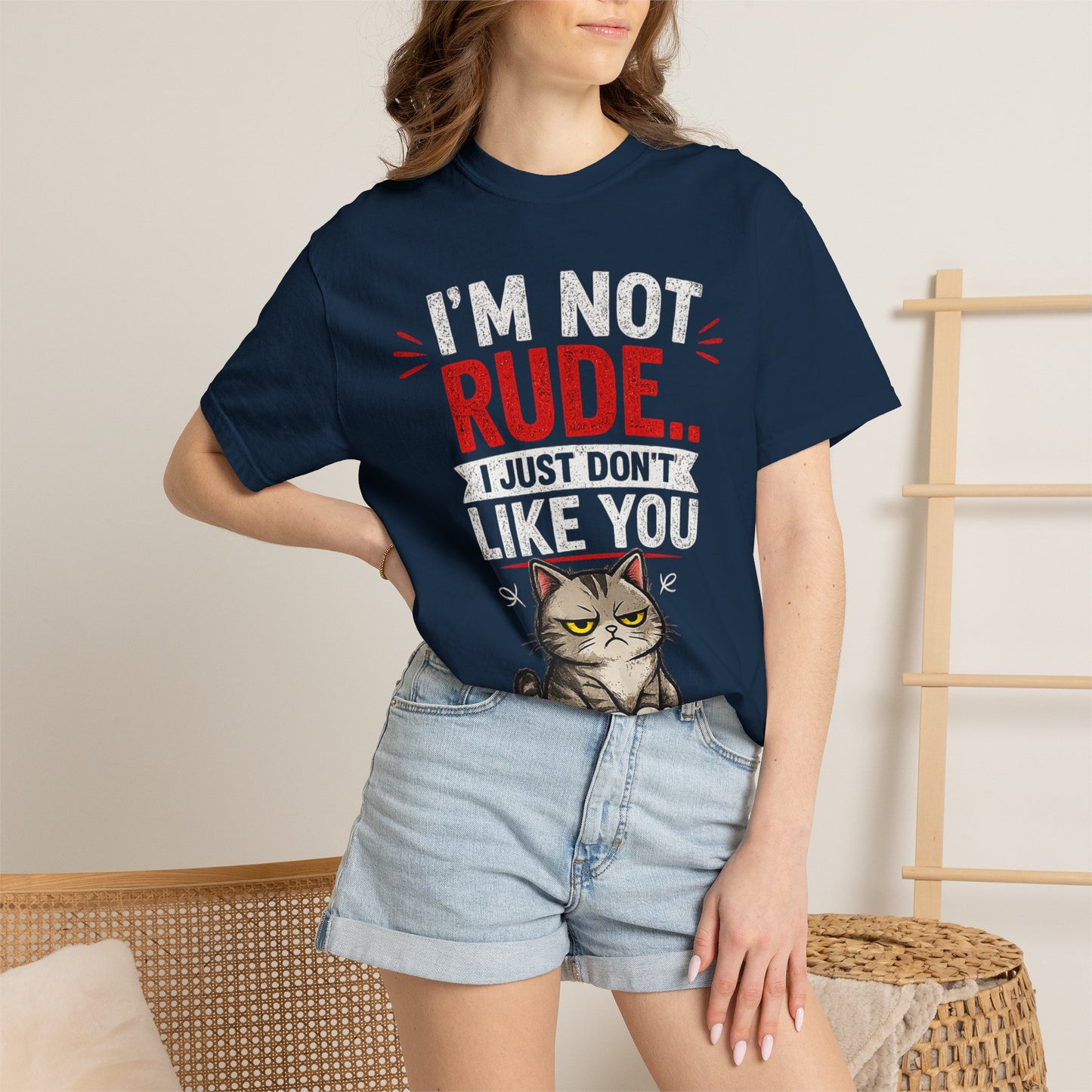 I'm Not Rude Cat T-Shirt — Funny Grumpy Cat Graphic Tee
