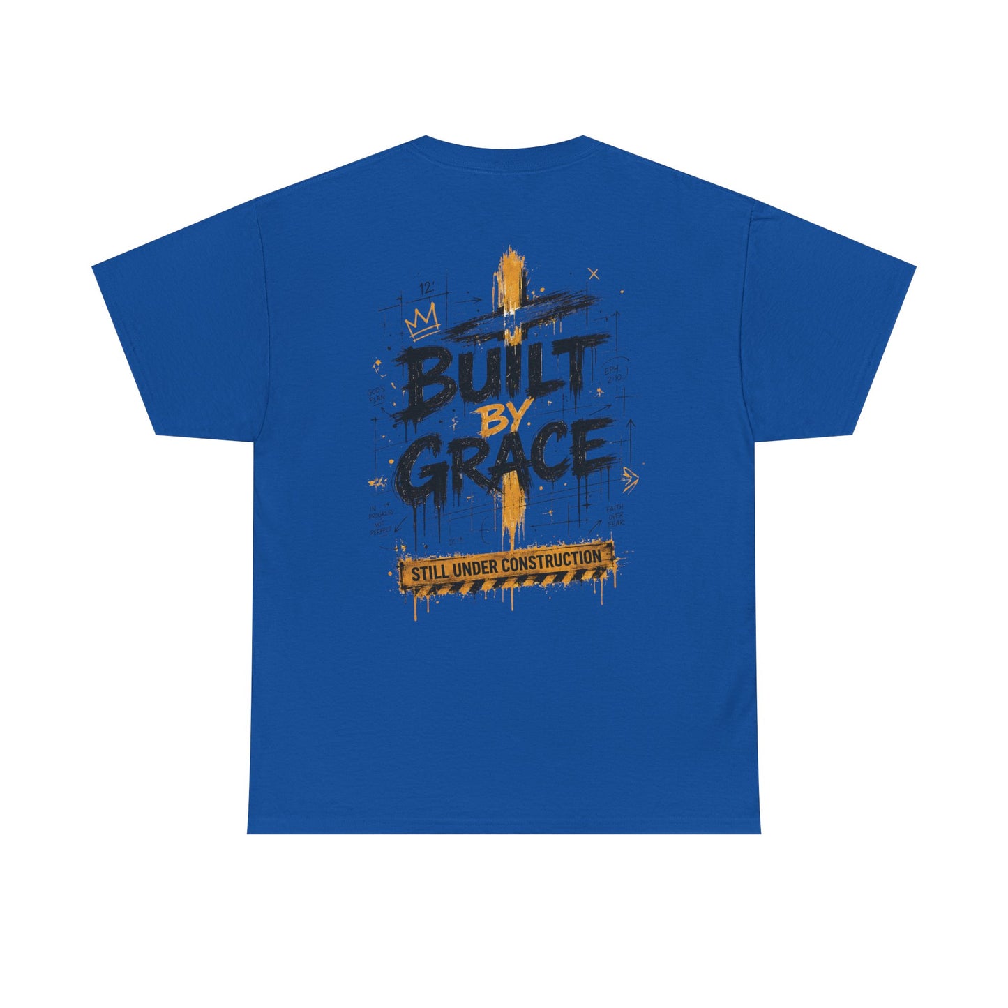 Built By Grace Christian Graphic T-Shirt | Still Under Construction Faith Streetwear Tee