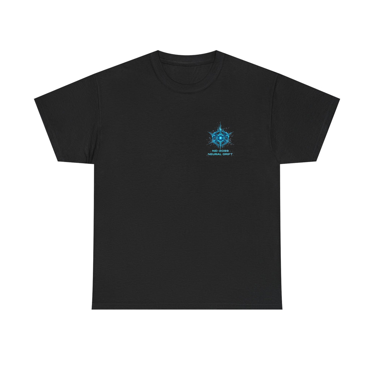 Neural Drift Cyberpunk Skull T-Shirt - product view