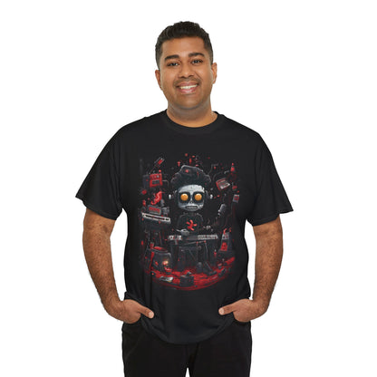 Cyberpunk Skull DJ T-Shirt — Neon Gamer Streetwear