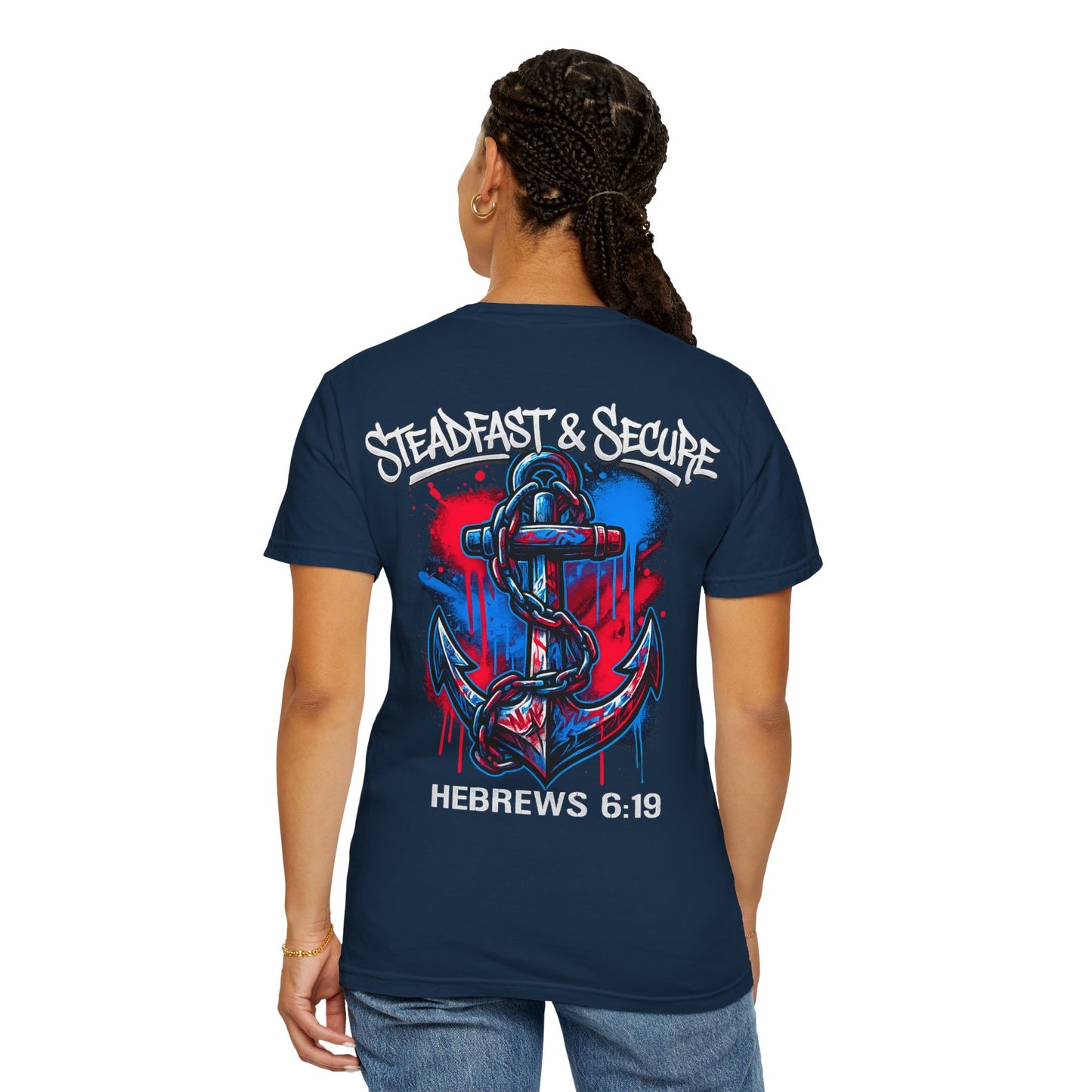 Hebrews 6:19 Anchor T‑Shirt — "Steadfast & Secure" Christian Faith Tee