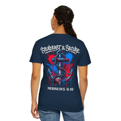 Hebrews 6:19 Anchor T‑Shirt — "Steadfast & Secure" Christian Faith Tee
