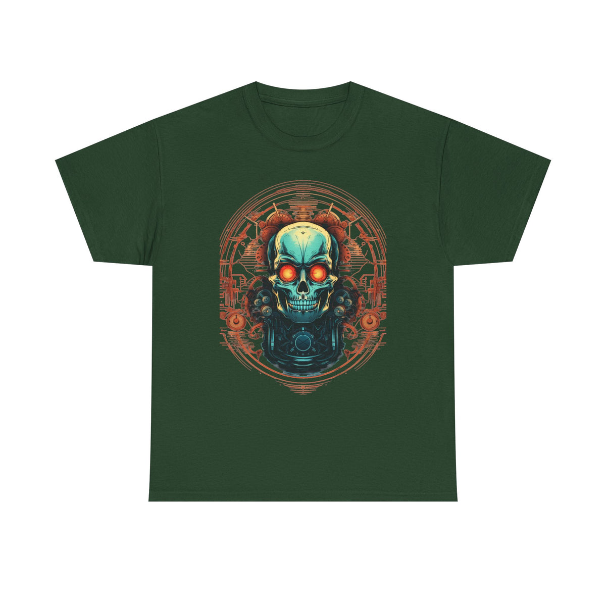 Steampunk Skull T-Shirt | Copper Gear Graphic - product view