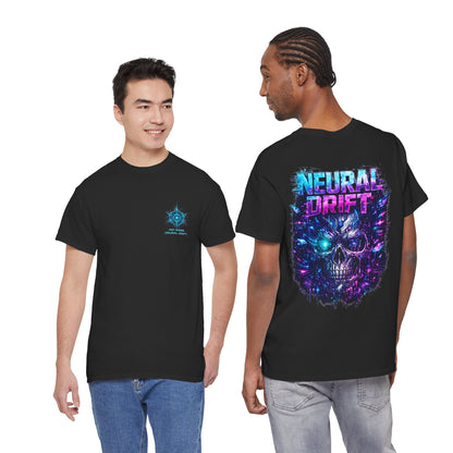 Neural Drift Cyberpunk Skull T-Shirt - product view