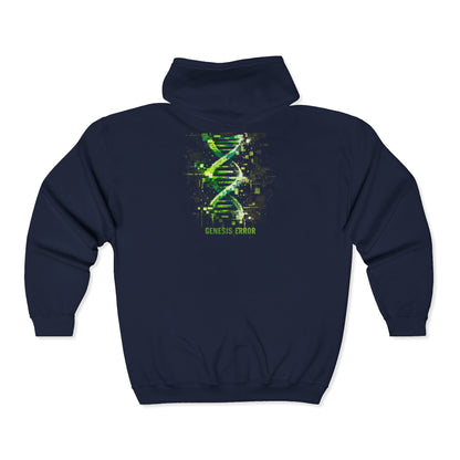 DNA Science Hoodie - Genetics Nerd Full-Zip Zip-Up Sweatshirt