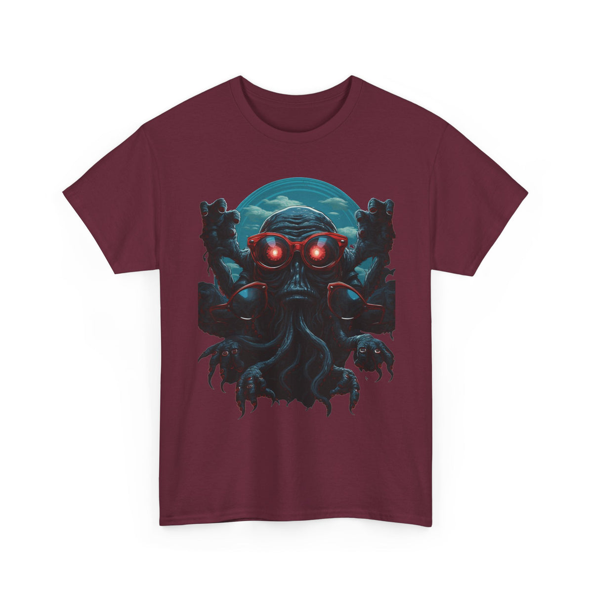 Cosmic Horror Creature T-Shirt | Retro Alien Graphic - product view
