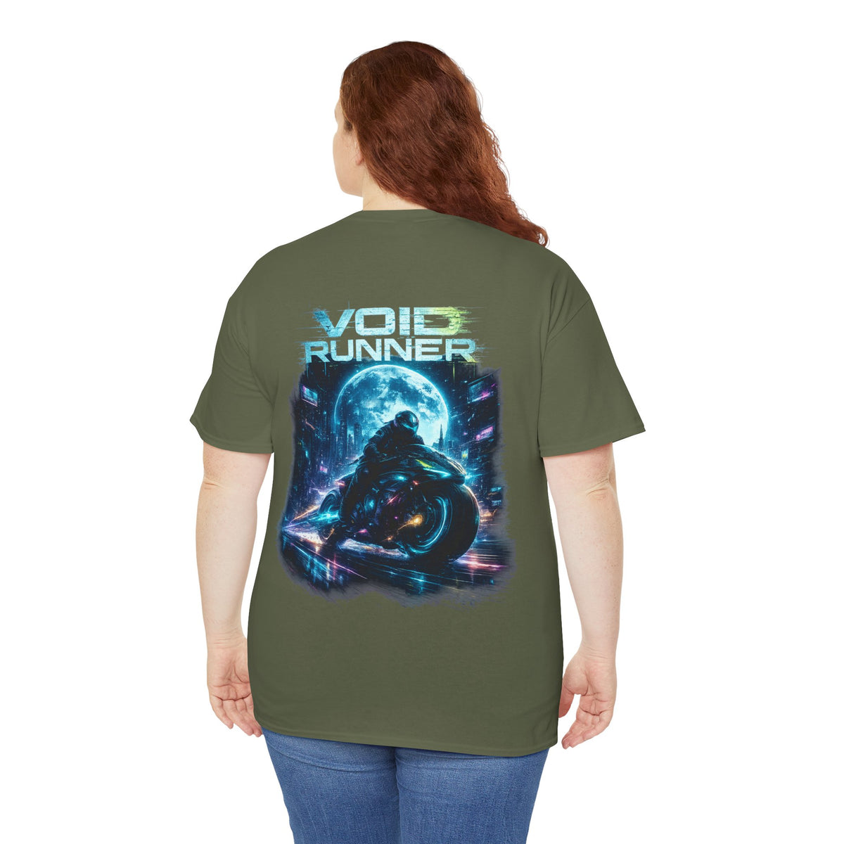 Void Runner Sci-Fi Motorcycle T-Shirt - product view