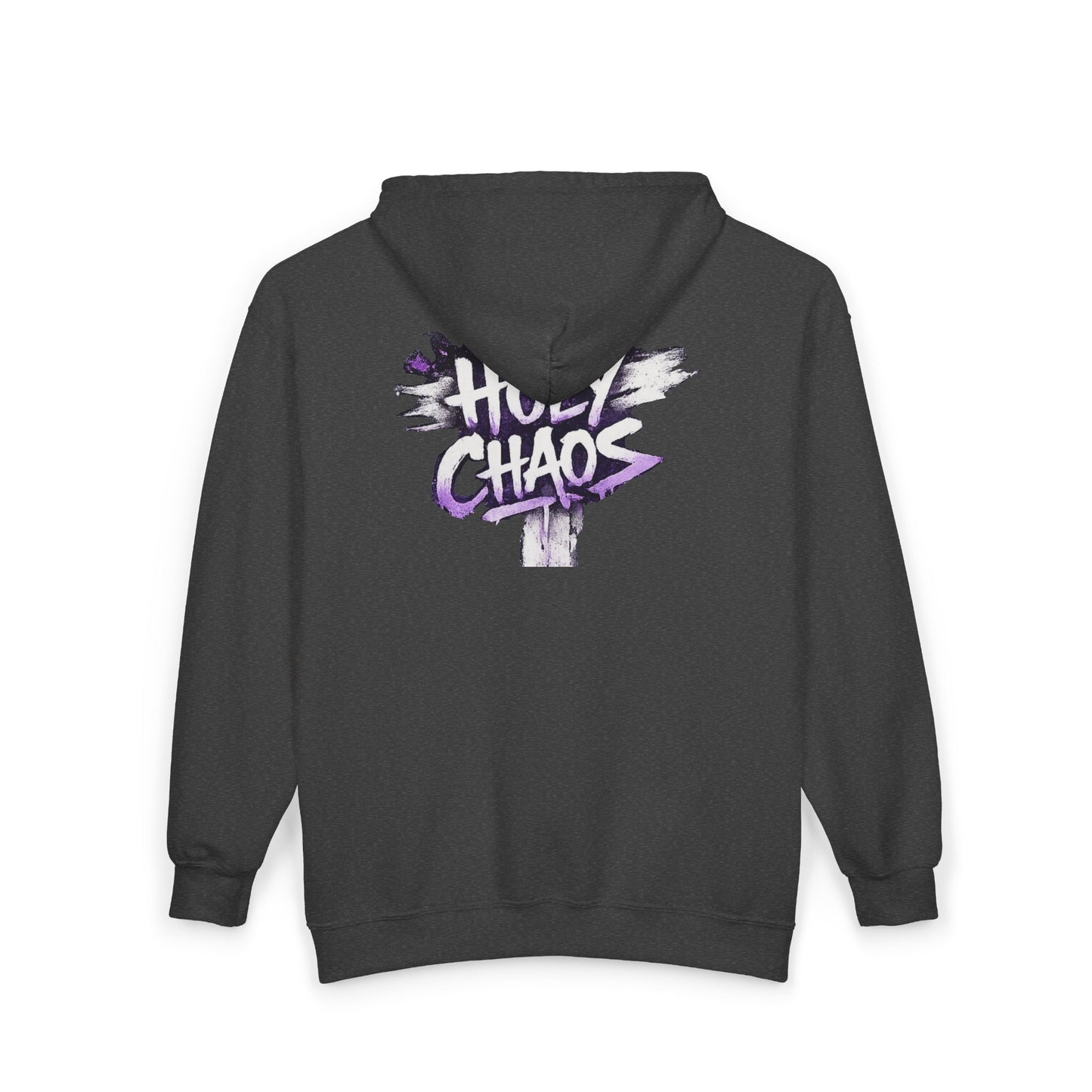 Holy Chaos Zip Hoodie — Christian Graphic Full‑Zip Sweatshirt
