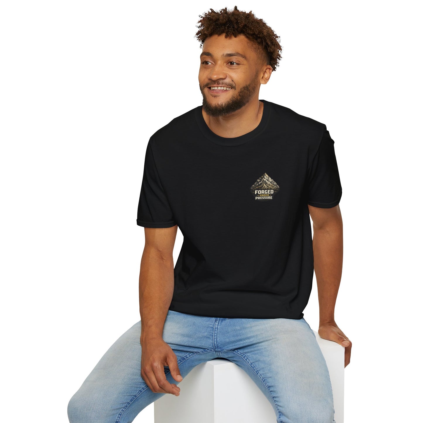 Mountain 'Forged by Pressure' T‑Shirt — Inspirational Outdoor Graphic Tee