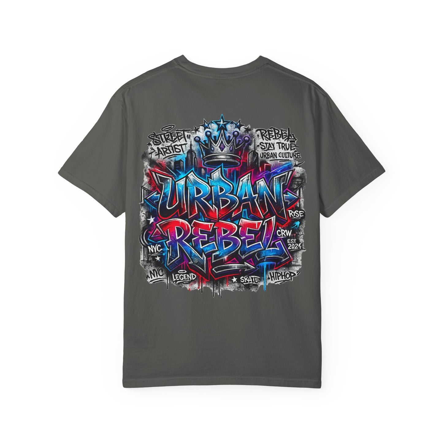 T-Shirt — Urban Rebel Graffiti Tee ("Urban Rebel" Back Design)