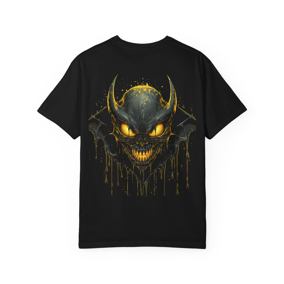 Glowing Demon Skull Graphic T-Shirt - product view