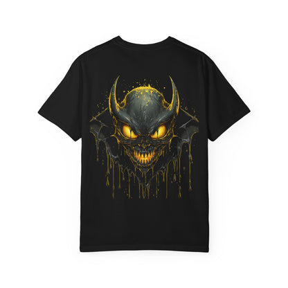 Glowing Demon Skull Graphic T-Shirt - product view