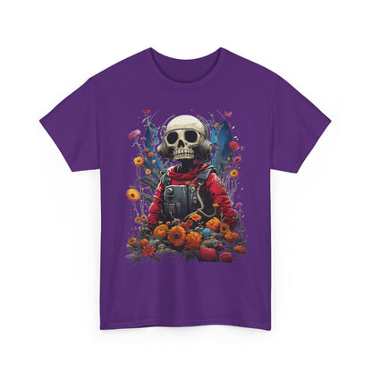 Floral Skull Astronaut Graphic T-Shirt - product view