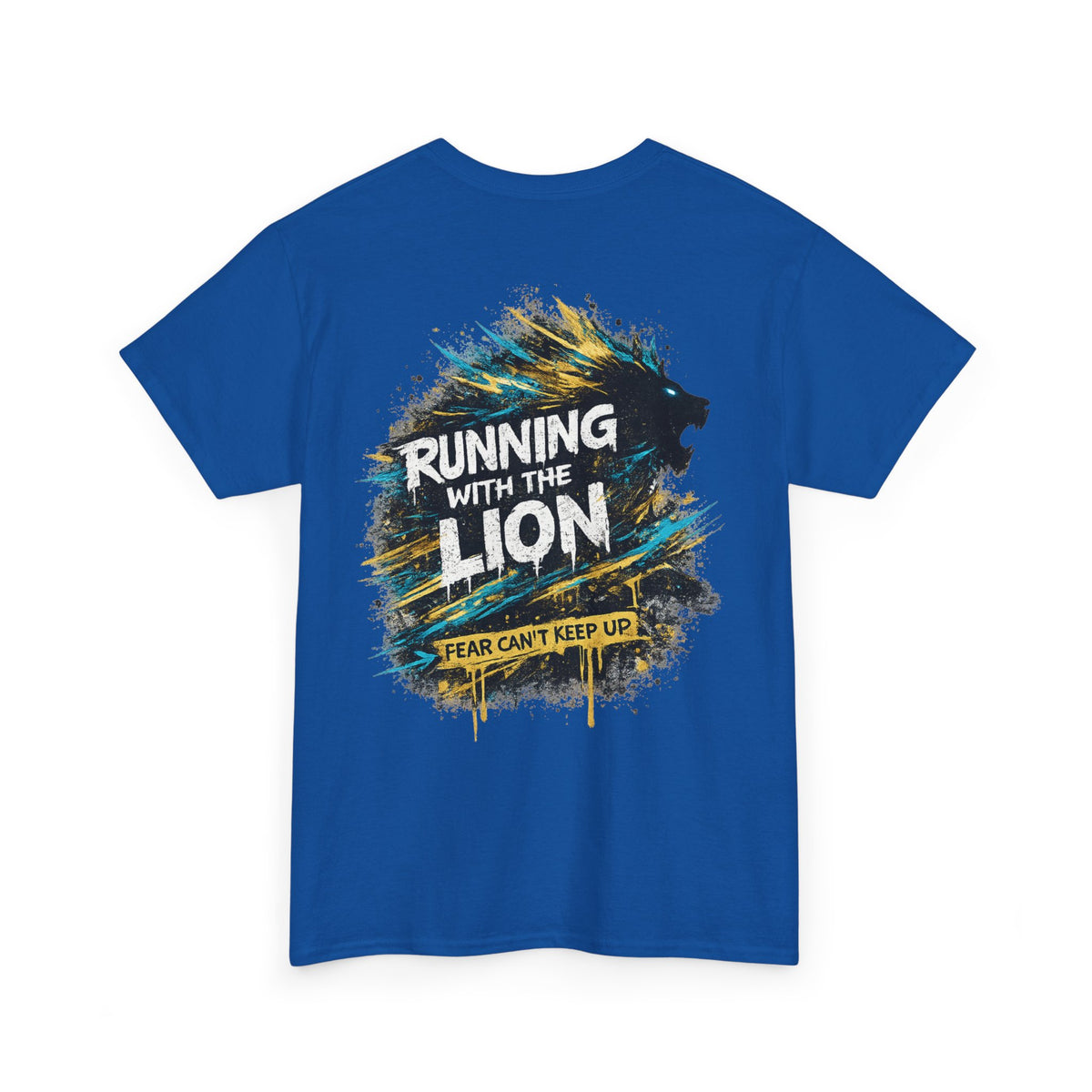 Running With the Lion Christian T-Shirt - product view
