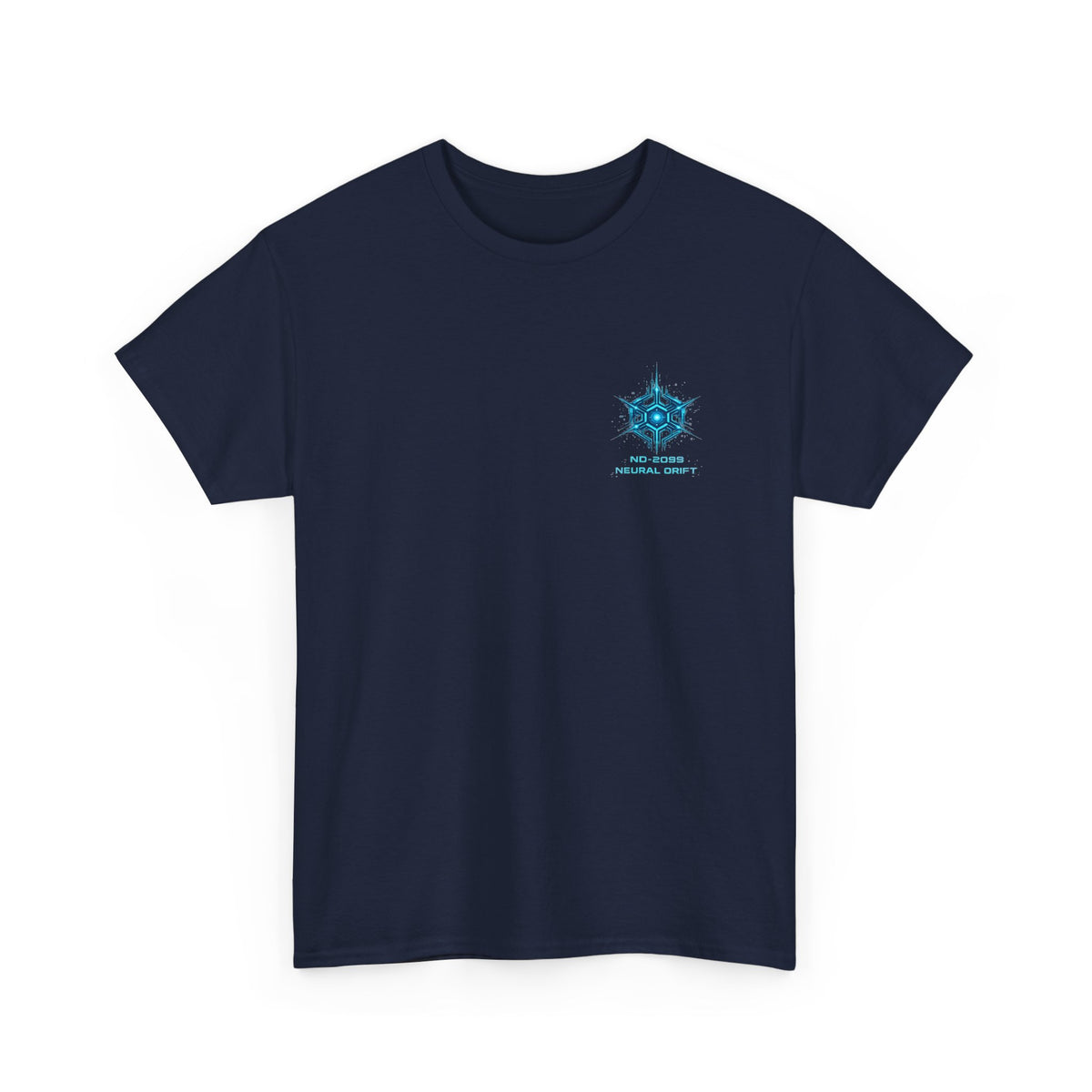 Neural Drift Cyberpunk Skull T-Shirt - product view