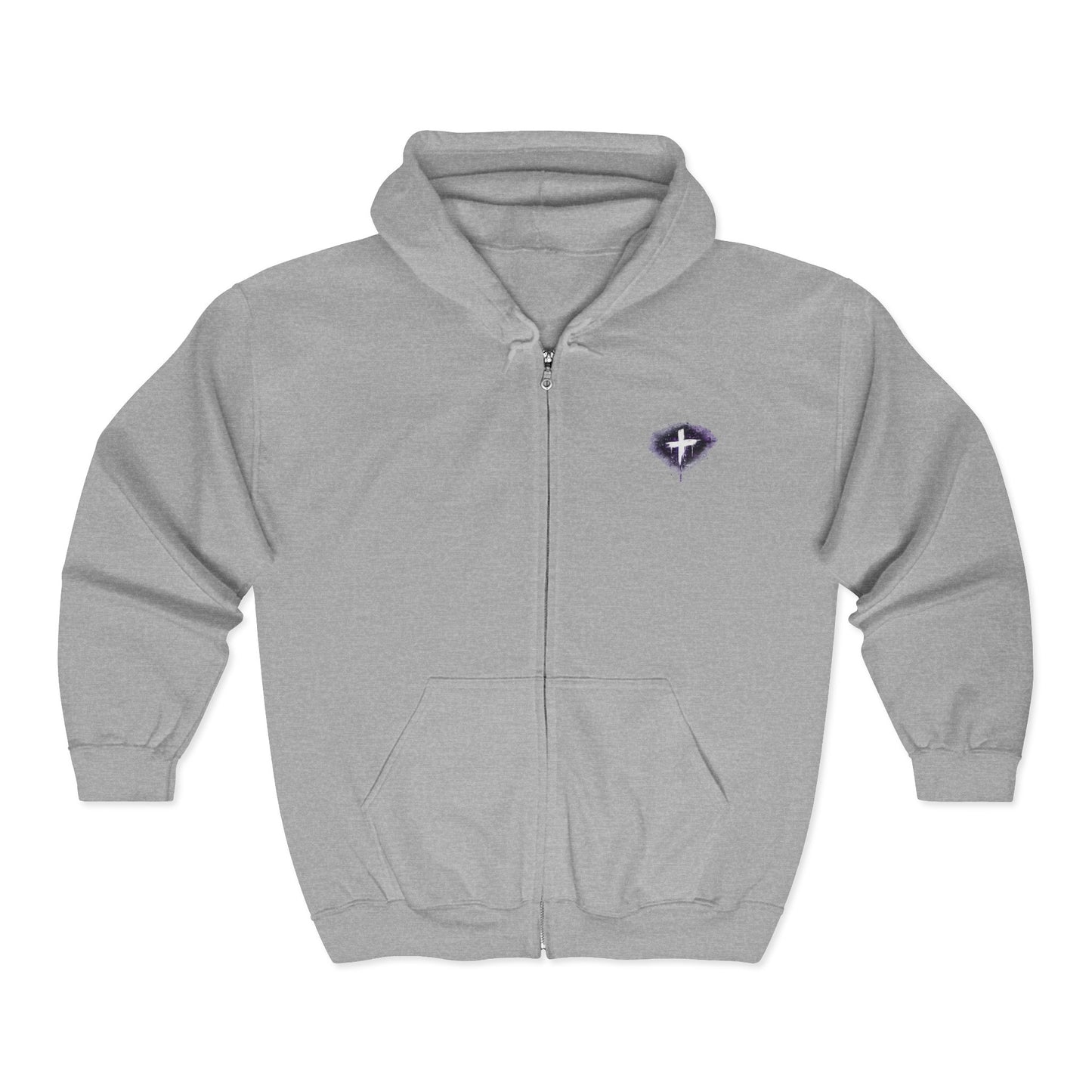 Holy Chaos Zip Hoodie — Christian Graphic Full‑Zip Sweatshirt