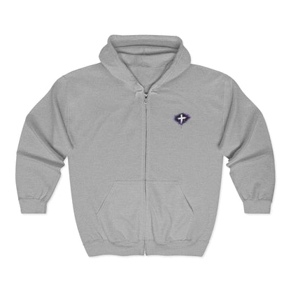 Holy Chaos Zip Hoodie — Christian Graphic Full‑Zip Sweatshirt