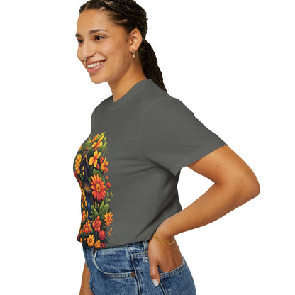 Sunlit Cottage Floral T‑Shirt — Cozy Autumn Garden Illustration