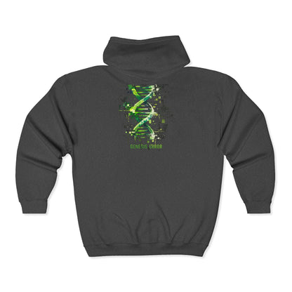 DNA Science Hoodie - Genetics Nerd Full-Zip Zip-Up Sweatshirt