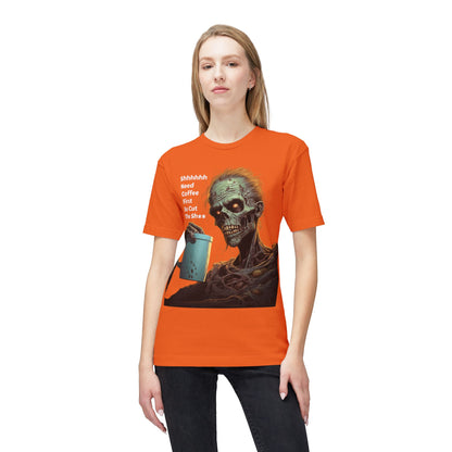 Coffee First Zombie T-Shirt | Censored Adult Humor - product view