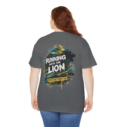 Running With the Lion Christian T-Shirt - product view