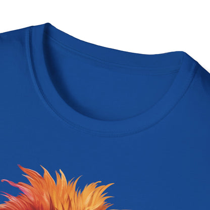 Coffee Bird T-Shirt — Quirky Colorful Bird Holding Coffee Graphic Tee