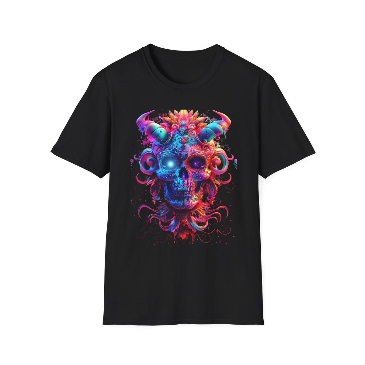 Neon Skull All-Over Print T-Shirt - product view