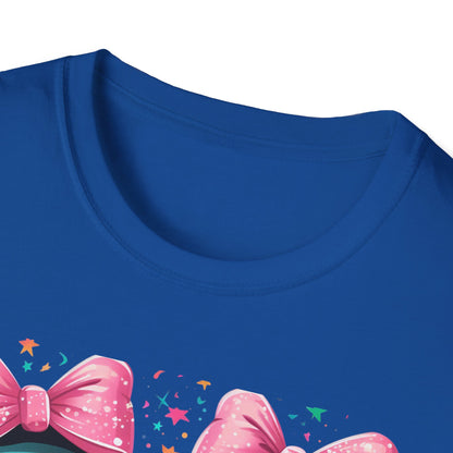 Cute Gothic Twin Dolls T-Shirt — Matching Pink Bow Kawaii Design