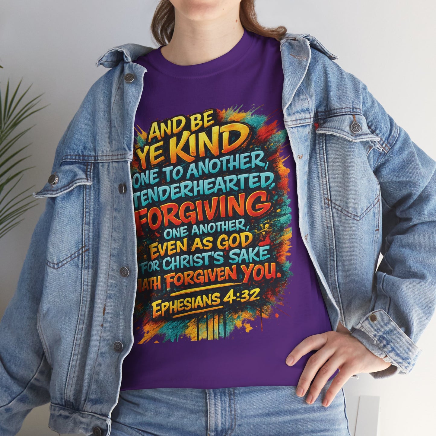 Christian Scripture T-Shirt — Ephesians 4:32 "Be Kind, Forgiving" Graphic Tee