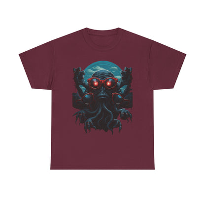 Cosmic Horror Creature T-Shirt – Retro Alien Monster with Red Glasses Graphic Tee | Sci-Fi Horror Streetwear  🧠 PRODUCT DESCRIPTION (SELLS + SEO)