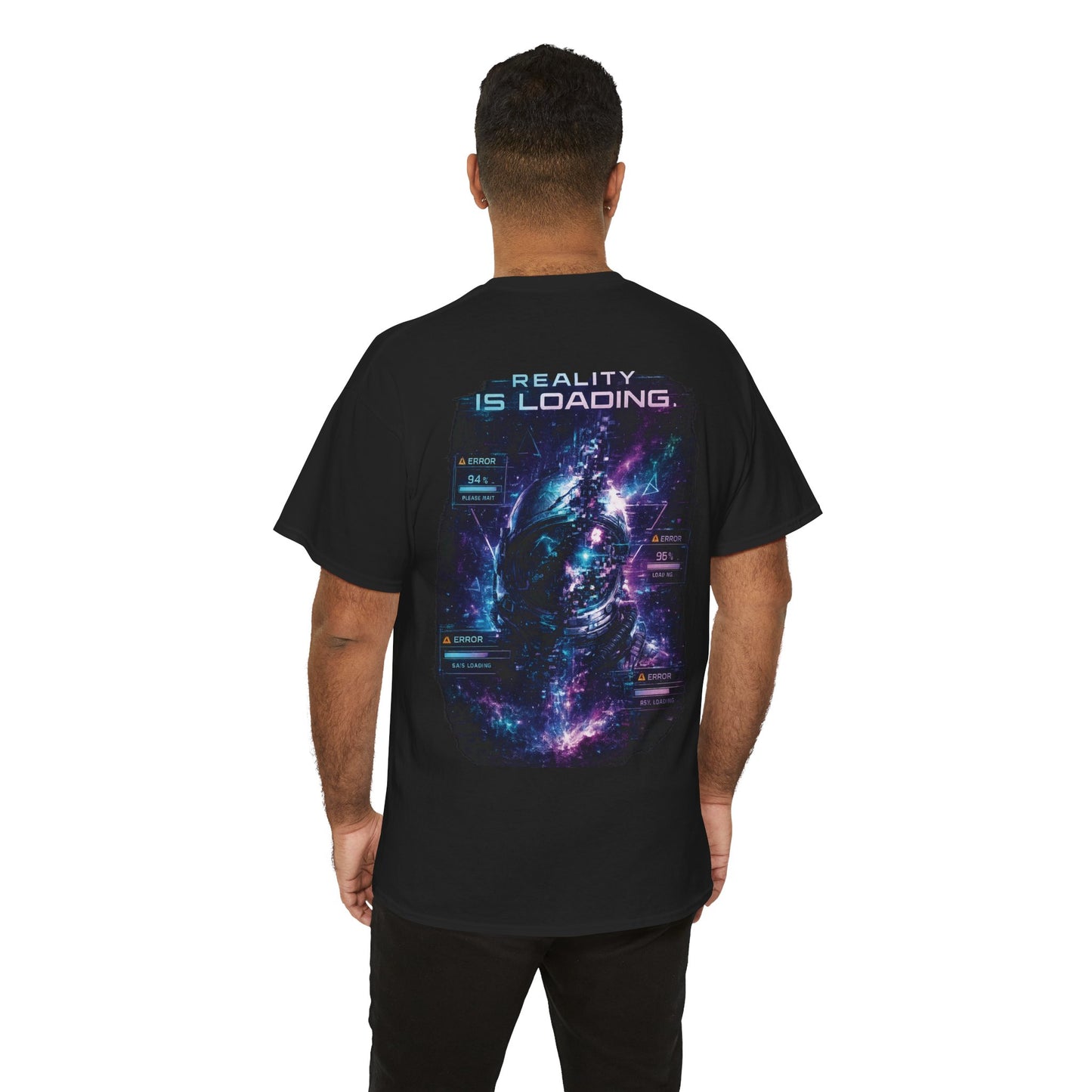 Cosmic Glitch T-Shirt | Reality Is Loading Vaporwave Astronaut Sci-Fi Graphic Tee