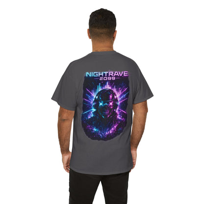 Nightrave 2099 Cyberpunk Skull DJ T-Shirt - product view