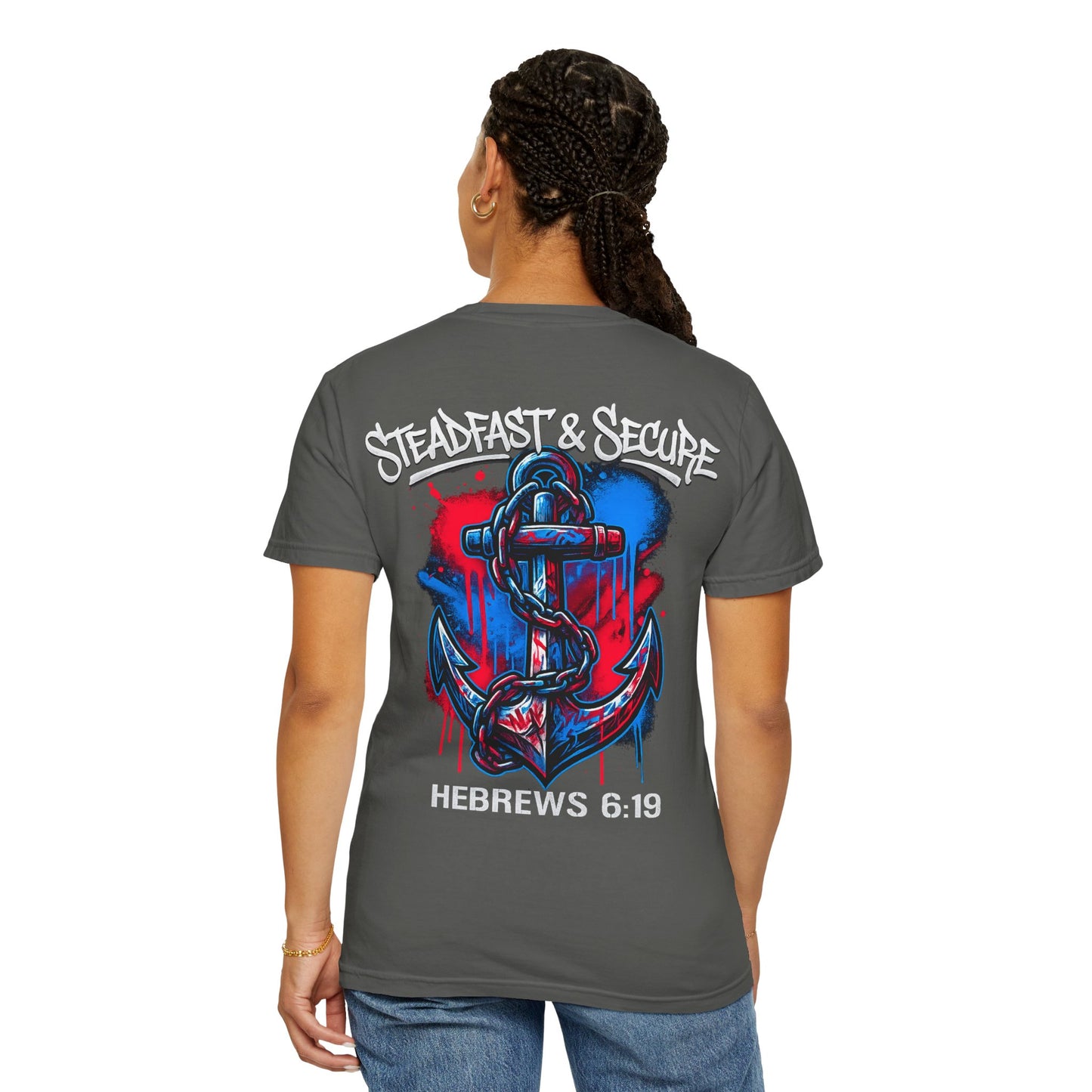 Hebrews 6:19 Anchor T‑Shirt — "Steadfast & Secure" Christian Faith Tee