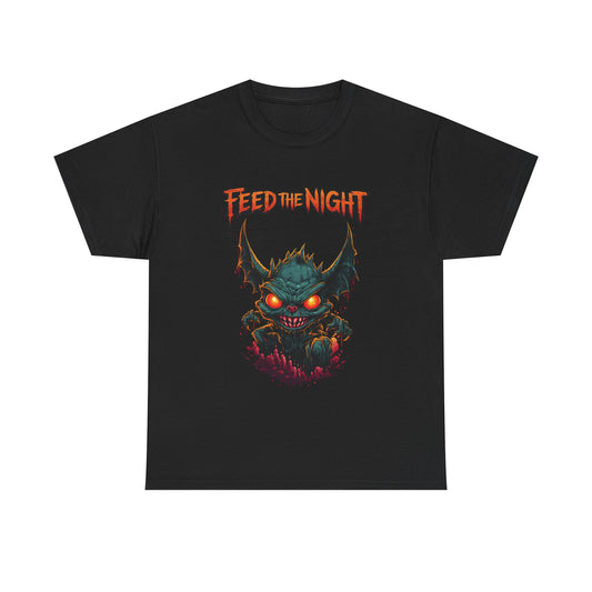Feed the Night T-Shirt — Glow-Eyed Monster Graphic Tee