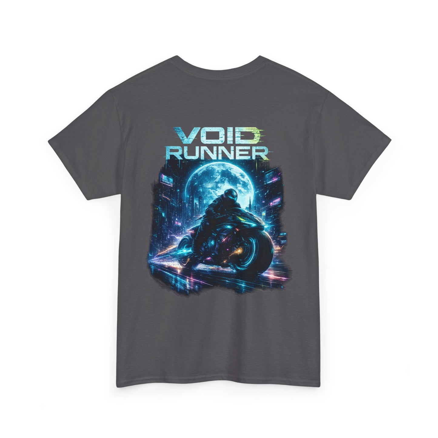 Void Runner Cyberpunk T-Shirt | Futuristic Racing Graphic Tee, Neon Sci-Fi Streetwear Shirt