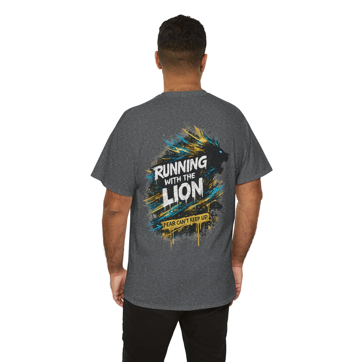 Running With the Lion Christian T-Shirt - product view