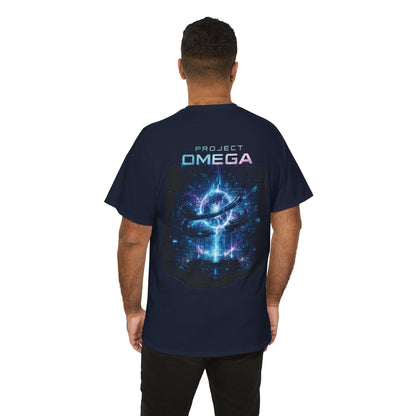 Project Omega T-Shirt | Futuristic AI Core Sci-Fi Graphic Tee, Cyber Tech Streetwear Shirt