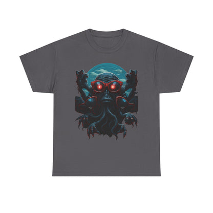 Cosmic Horror Creature T-Shirt | Retro Alien Graphic - product view