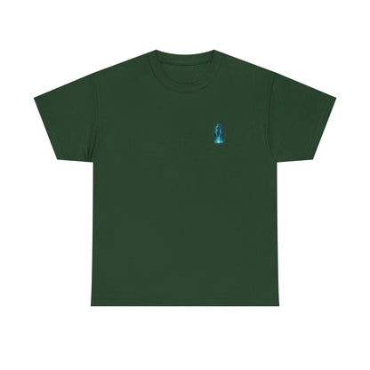 Ghost in the Grid Cyberpunk T-Shirt | Holographic Digital Ghost Sci-Fi Graphic Tee