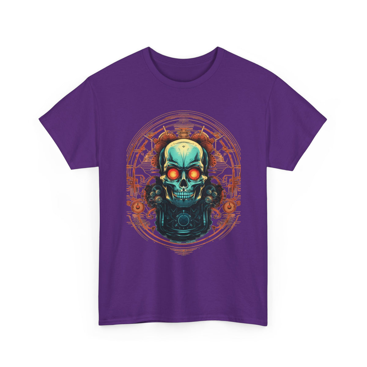 Steampunk Skull T-Shirt | Copper Gear Graphic - product view