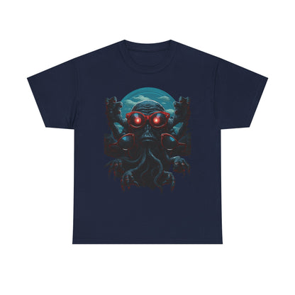 Cosmic Horror Creature T-Shirt – Retro Alien Monster with Red Glasses Graphic Tee | Sci-Fi Horror Streetwear  🧠 PRODUCT DESCRIPTION (SELLS + SEO)